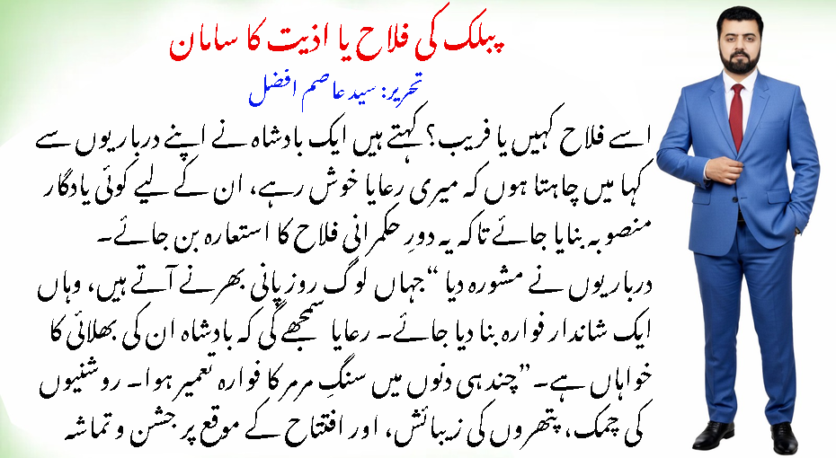 پبلک کی فلاح یا ادیت کا سامان؟